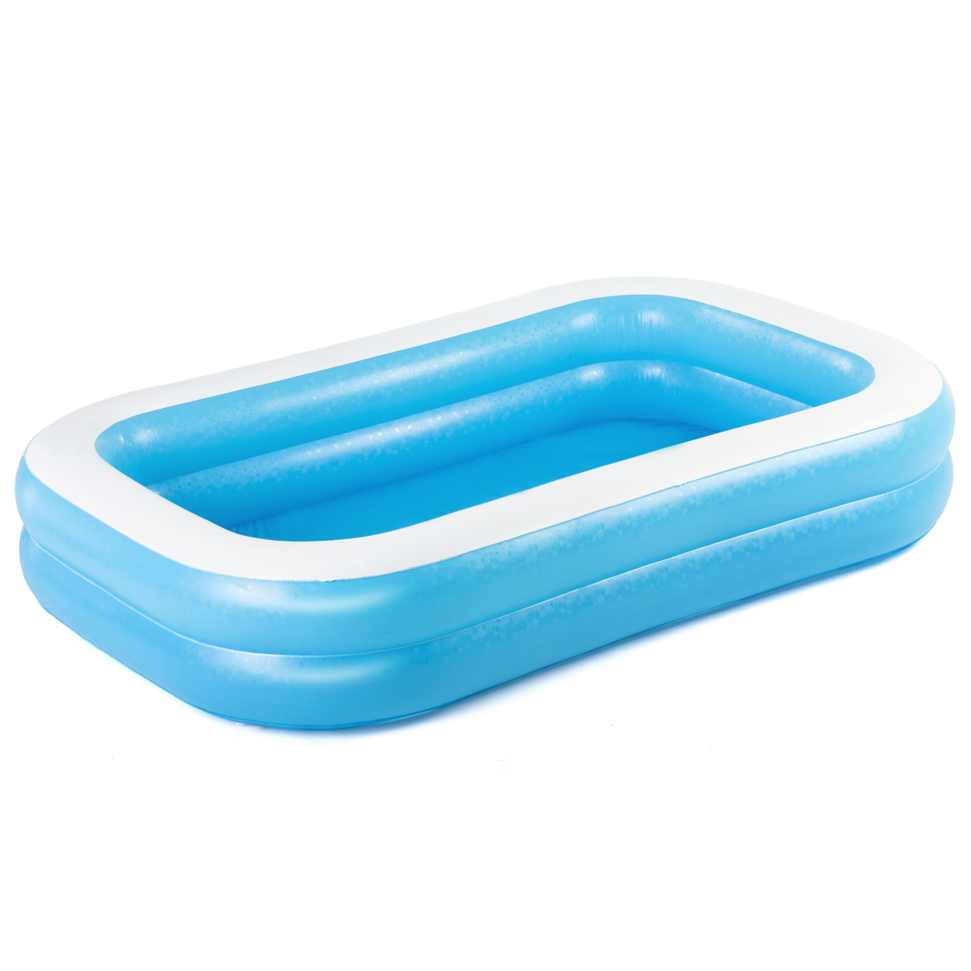 Bestway H2OGO! Blue Rectangular Family Pool - 8'7" x 69" x 20", Inflatable Outdoor Splash Pool, Wide Side Walls, Easy Drain